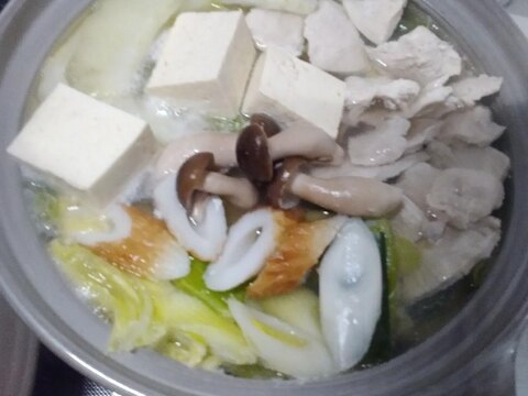 鶏むね肉でヘルシーな水炊き